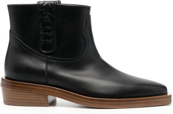 Gabriela Hearst Reza 45mm leather ankle boots Black