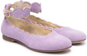 Gallucci Kids ankle-buckle ballerina shoes Purple