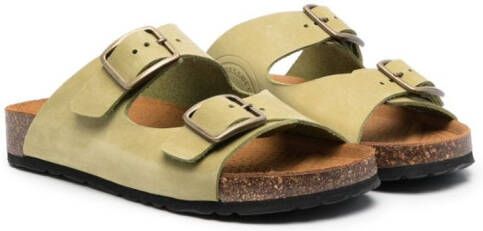 Gallucci Kids bucked suede sandals Green