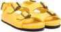 Gallucci Kids buckle-embellished leather sandals Yellow - Thumbnail 1