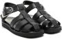 Gallucci Kids buckle-fastening leather sandals Black - Thumbnail 1