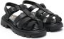 Gallucci Kids buckle-fastening leather sandals Black - Thumbnail 1