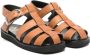 Gallucci Kids buckle-fastening leather sandals Brown - Thumbnail 1