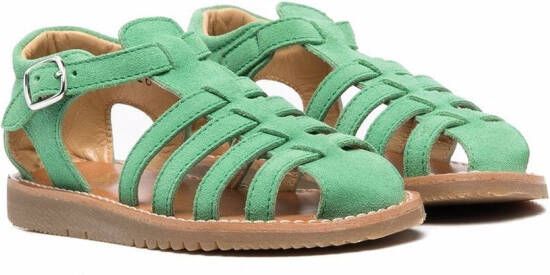 Gallucci Kids buckle-fastening leather sandals Green