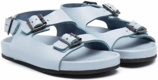 Gallucci Kids buckled leather sandals Blue