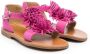 Gallucci Kids calf-suede open-toe sandals Pink - Thumbnail 1