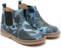 Gallucci Kids camouflage-print leather ankle boots Blue - Thumbnail 1