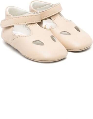 Gallucci Kids cut-out leather pre-walkers Neutrals