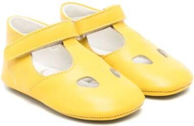 Gallucci Kids cut-out leather pre-walkers Yellow