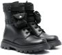 Gallucci Kids detachable-pockets leather combat boots Black - Thumbnail 1