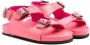 Gallucci Kids double-buckle leather sandals Pink - Thumbnail 1
