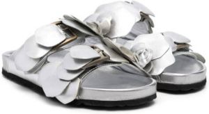 Gallucci Kids floral-appliqué sandals Grey