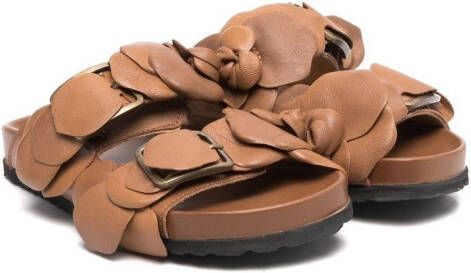 Gallucci Kids floral detail sandals Brown