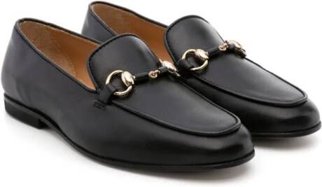 Gallucci Kids horsebit-detail leather loafers Black