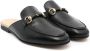 Gallucci Kids horsebit-detail leather slippers Black - Thumbnail 1
