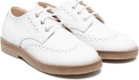 Gallucci Kids lace-up leather brogues White