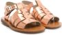 Gallucci Kids metallic-effect flat sandals Pink - Thumbnail 1