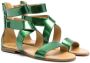 Gallucci Kids metallic strappy sandals Green - Thumbnail 1