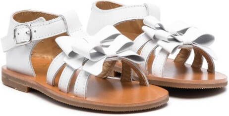 Gallucci Kids open-toe leather sandals White