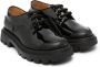 Gallucci Kids patent-finish lace-up shoes Black - Thumbnail 1