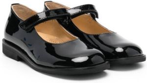Gallucci Kids patent leather ballerina shoes Black