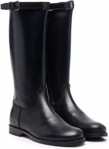 Gallucci Kids polished leather boots Black