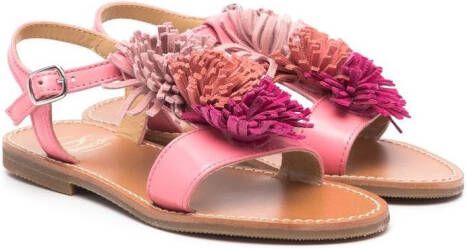 Gallucci Kids pompom-detail open-toe sandals Pink