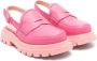 Gallucci Kids slingback leather loafers Pink - Thumbnail 1