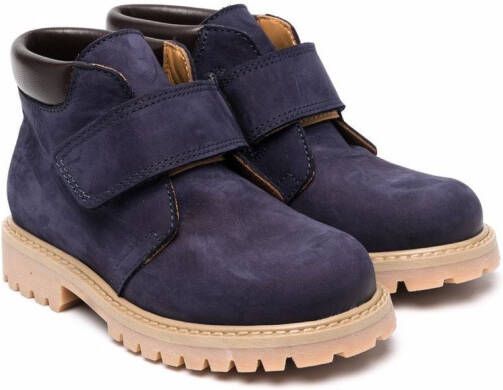 Gallucci Kids suede touch-strap boots Blue