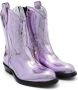 Gallucci Kids Texan foiled boots Purple - Thumbnail 1