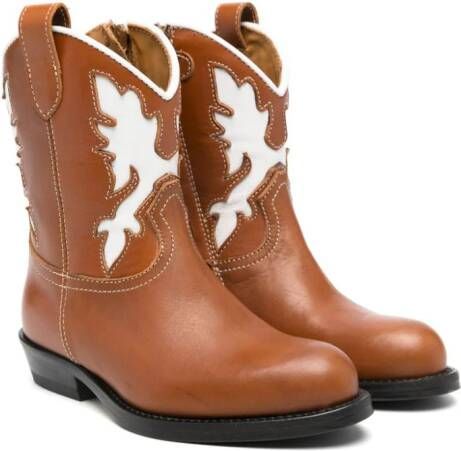 Gallucci Kids cowboy boots Brown