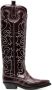 GANNI 40mm knee-high western boots Red - Thumbnail 1