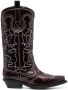 GANNI 40mm mid-calf western boots Red - Thumbnail 1