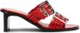 GANNI belted buckled mules Red - Thumbnail 1