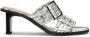 GANNI buckled leather mules Silver - Thumbnail 1