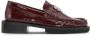GANNI Butterfly-plaque leather loafers Red - Thumbnail 1