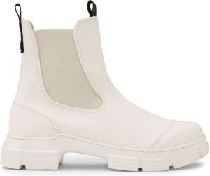 GANNI chunky slip-on boots White