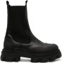 GANNI Cleated faux-leather chelsea boots Black - Thumbnail 1