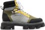 GANNI Cleated lace-up hiking boots Green - Thumbnail 1