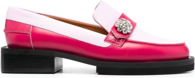 GANNI colour-block chunky loafers Pink