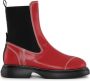 GANNI contrast-stitching 30mm faux-leather Chelsea boots Red - Thumbnail 1