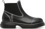 GANNI contrast-stitching leather boots Black - Thumbnail 1