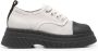 GANNI Creepers canvas lace-up Derby shoes Grey - Thumbnail 1