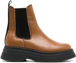 GANNI Creepers Chelsea boots Brown