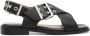 GANNI crossover-strap bucked sandals Black - Thumbnail 1