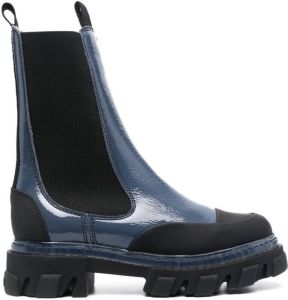 GANNI elasticated side-panel boots Blue