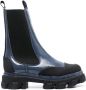 GANNI elasticated side-panel boots Blue - Thumbnail 1