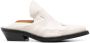 GANNI 40mm embroidered western leather mules Neutrals - Thumbnail 1