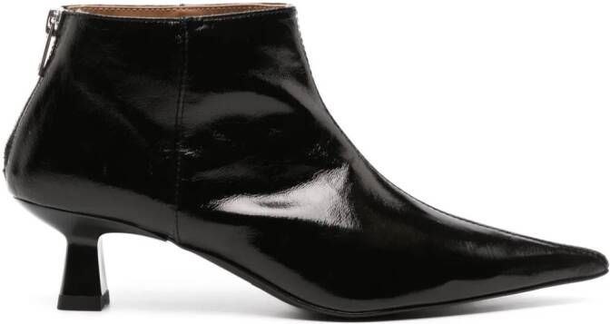 GANNI faux-leather ankle boots Black