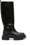 GANNI ruber toecap leather boots Black - Thumbnail 1